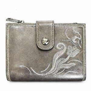 Patricia Nash Baroque Embossed Leather Wallet Antique Platinum Organizer NWT